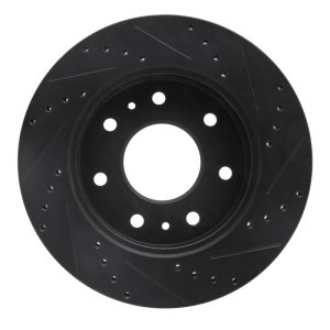 Ford F-150 Brake Rotor (1) - Front Left - R1 Concepts - Drilled & Slotted - Black - 2009